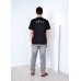 Embroidered t-shirt for men "Glory" gray on black